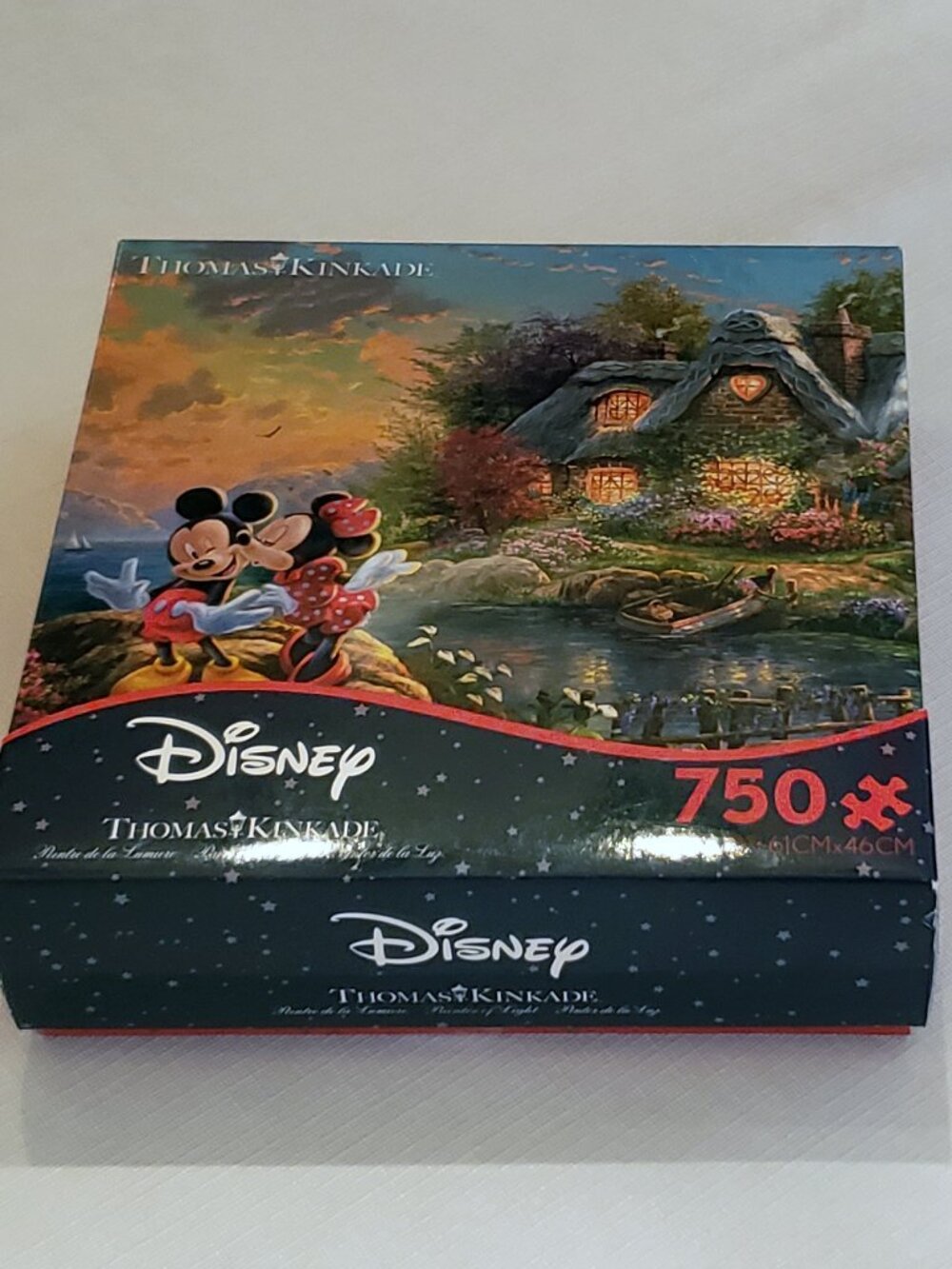 CEACO Disney & Thomas Kinkade: Mickey & Minnie Sweetheart Cove NIB 750 pc Puzzle